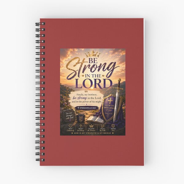 Item preview, Be Strong in the Lord – Ephesians 6:10 KJV | Christian Faith Art designed and sold by     Crowned Canvas Studio ⭐ .
