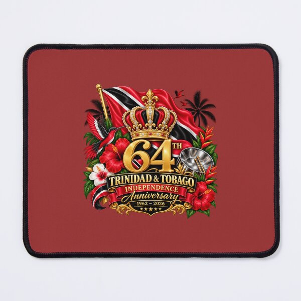 Item preview, Trinidad & Tobago 64th Independence Anniversary 1962–2026 | Crown & Flag designed and sold by     Crowned Canvas Studio ⭐ .