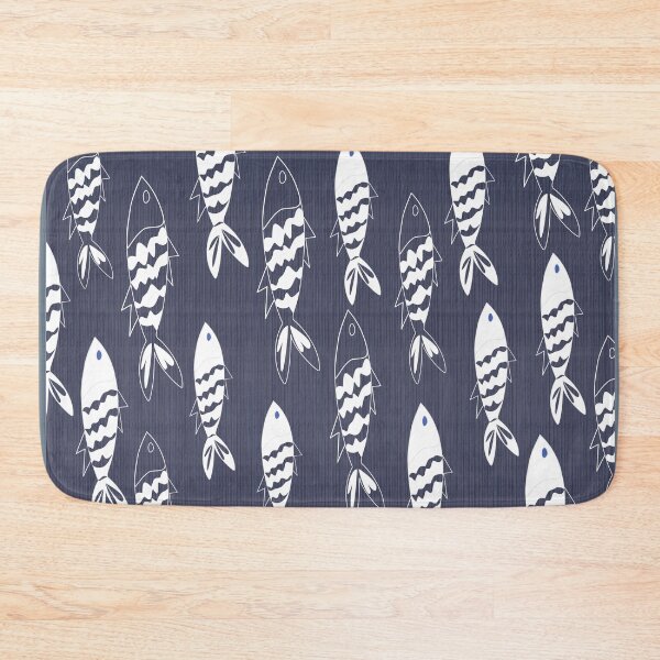 Item preview, Colorful fish pattern area rug featuring beautifully illustrated aquatic motifs inspired by marine life designed and sold by Line-Aura.