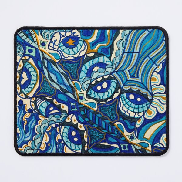 Item preview, Peaceful Shades of Blue Abstract Drawing designed and sold by artbyalette.