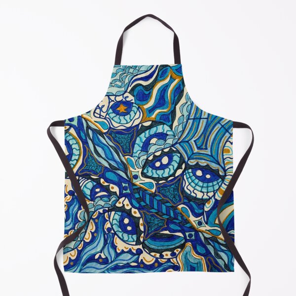 Item preview, Peaceful Shades of Blue Abstract Drawing designed and sold by artbyalette.