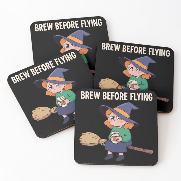 Item preview, HALLOWEEN Brew Before Flying Witch Coffee - Funny Halloween Coffee Lover Tee designed and sold by Uglyandcute.