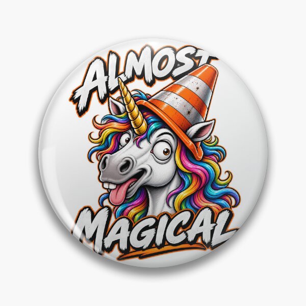 Item preview, Almost Magical – Funny Unicorn Horse with Traffic Cone Hat designed and sold by Irysek.