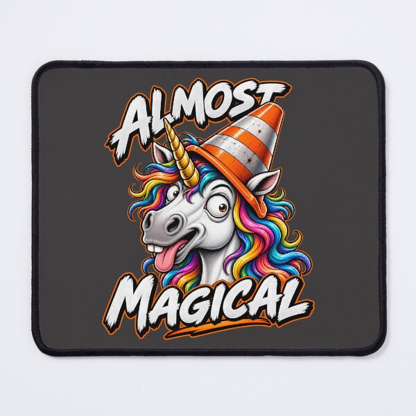Item preview, Almost Magical – Funny Unicorn Horse with Traffic Cone Hat designed and sold by Irysek.