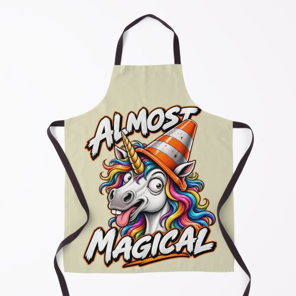 Item preview, Almost Magical – Funny Unicorn Horse with Traffic Cone Hat designed and sold by Irysek.