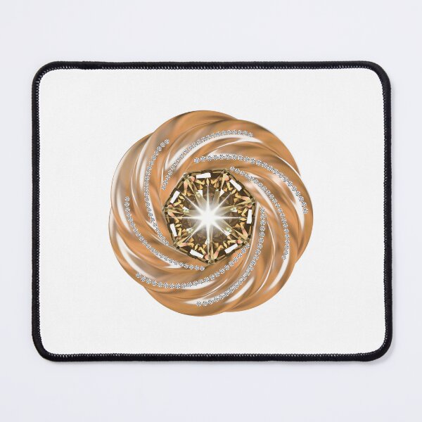 Item preview, Luxury Bronze and Diamond Swirl with Glowing Center designed and sold by MinimalAurashop.