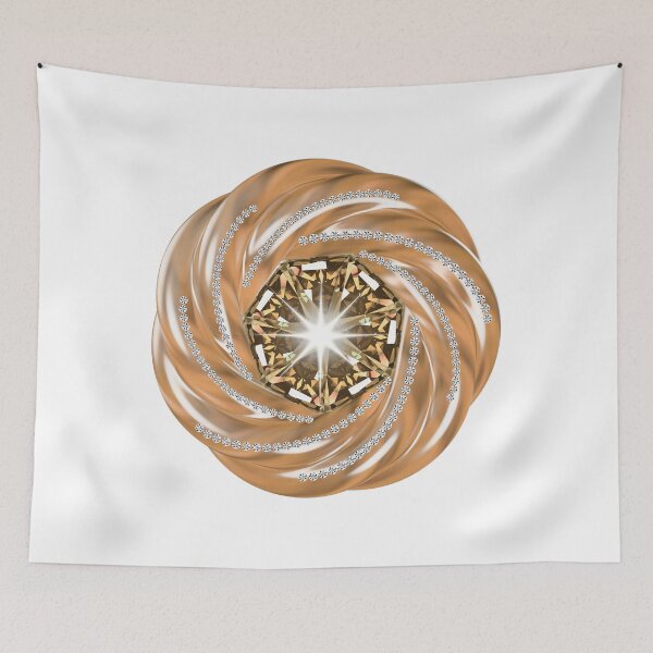 Item preview, Luxury Bronze and Diamond Swirl with Glowing Center designed and sold by MinimalAurashop.