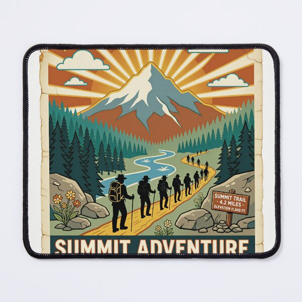 Item preview, Hiking Aesthetic Vintage Travel Poster designed and sold by DIUMERI.