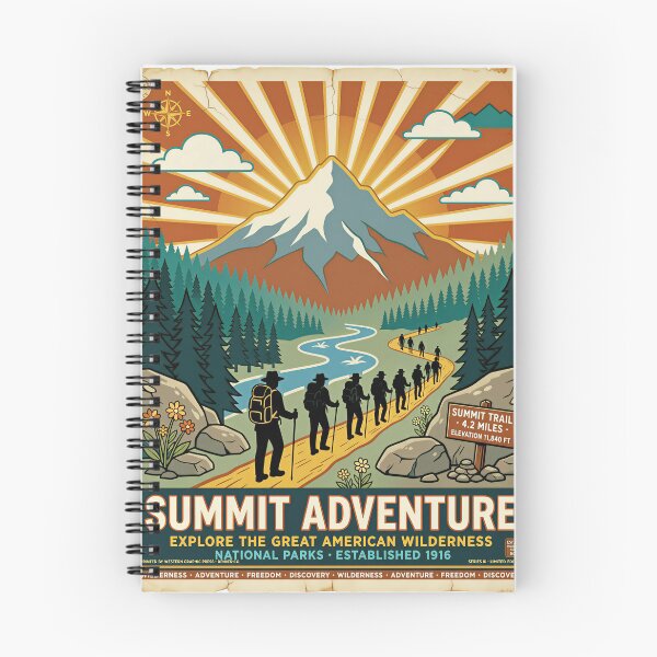 Item preview, Hiking Aesthetic Vintage Travel Poster designed and sold by DIUMERI.