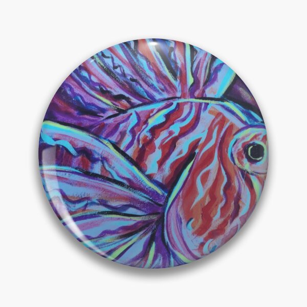 Item preview, Psychedelic Deep Sea Lionfish Art designed and sold by Menagerie-Neon.