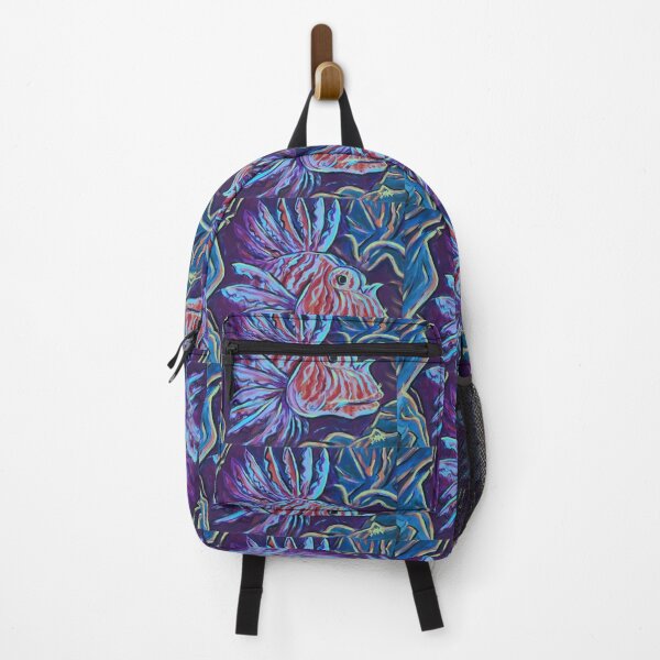 Item preview, Psychedelic Deep Sea Lionfish Art designed and sold by Menagerie-Neon.