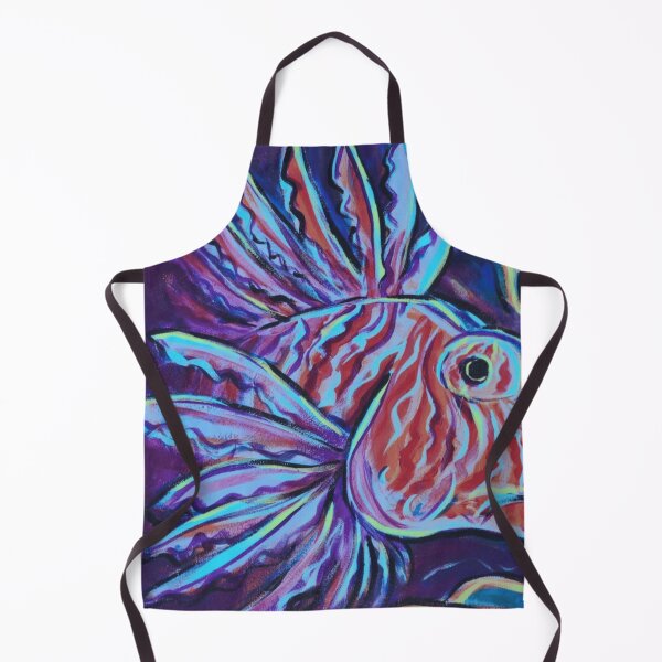 Item preview, Psychedelic Deep Sea Lionfish Art designed and sold by Menagerie-Neon.