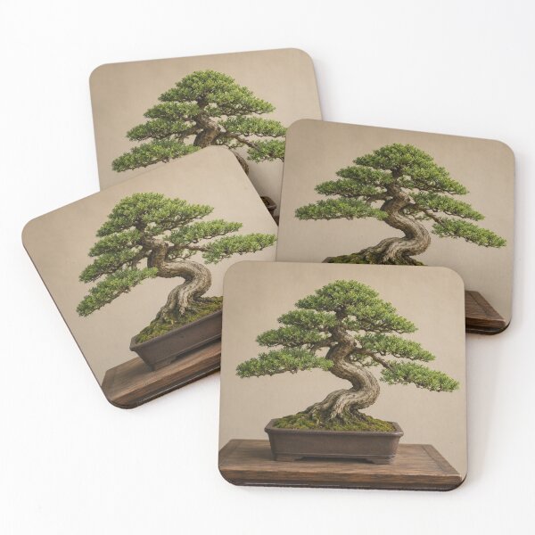 Item preview, Zen Bonsai Art Print - Stillness in Miniature Wall Decor designed and sold by Purrfecta.