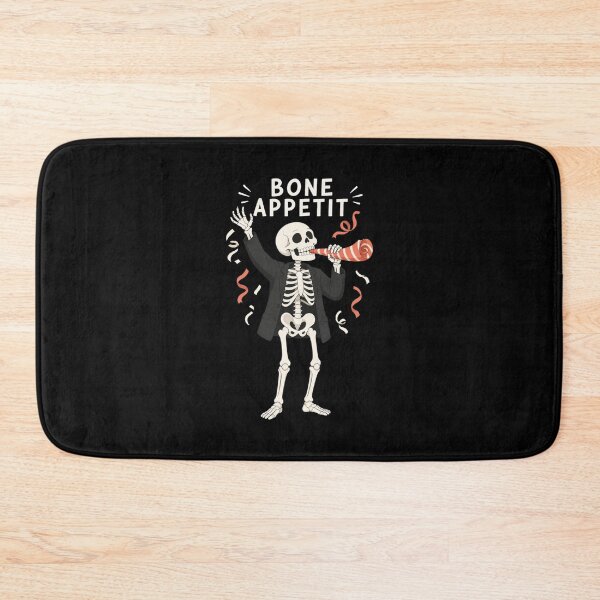 Item preview, HALLOWEEN Bone Appetit Party Skeleton - Funny Halloween Pun Cartoon Tee designed and sold by Uglyandcute.