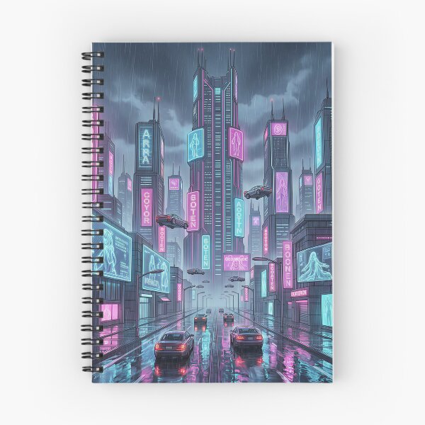 Item preview, Cyberpunk Neon City Futuristic Skyline designed and sold by DIUMERI.