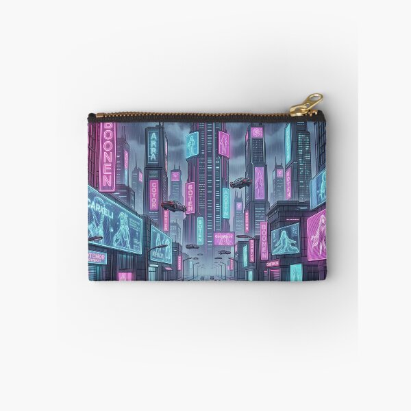 Item preview, Cyberpunk Neon City Futuristic Skyline designed and sold by DIUMERI.