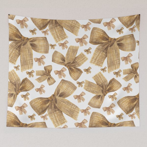 Item preview, Burlap Bow Seamless Pattern designed and sold by shazdesign24.