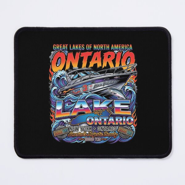 Item preview, Lake Ontario Great Lakes of North America Boat Fishing Design designed and sold by ArtofDari.