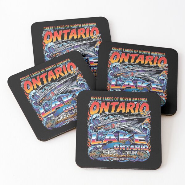 Item preview, Lake Ontario Great Lakes of North America Boat Fishing Design designed and sold by ArtofDari.