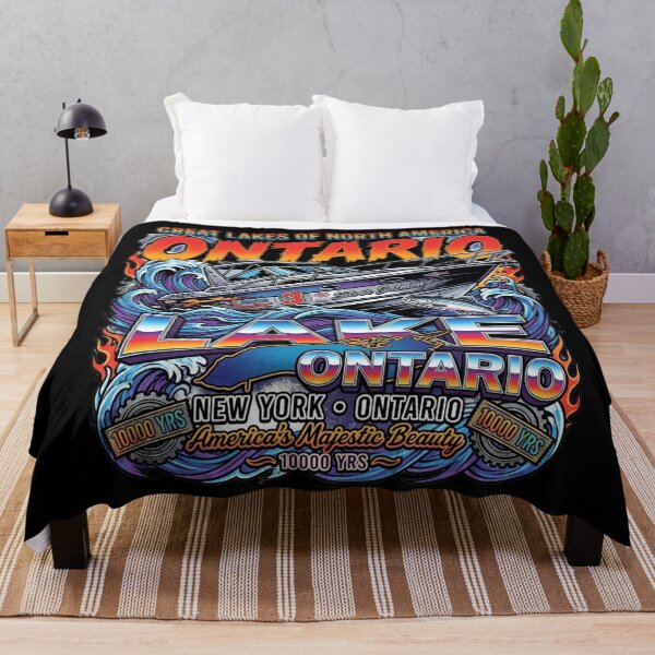 Item preview, Lake Ontario Great Lakes of North America Boat Fishing Design designed and sold by ArtofDari.