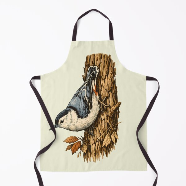 Item preview, White-breasted nuthatch climbing a tree designed and sold by Daily Quirk.