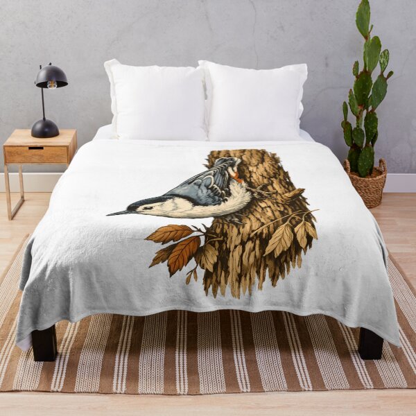Item preview, White-breasted nuthatch climbing a tree designed and sold by Daily Quirk.