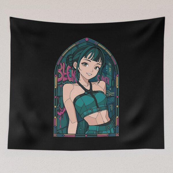 Item preview, Zoey Neon Idol Stained Glass Smile designed and sold by mildaclairmo.