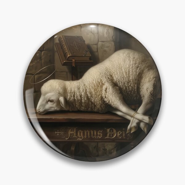 Item preview, Jesus Agnus Dei - Lamb of God Catholic Christian Art  designed and sold by hispanicworld.