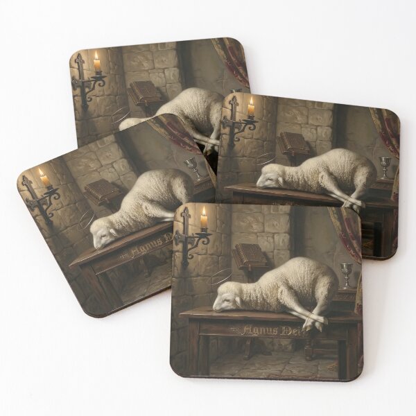 Item preview, Jesus Agnus Dei - Lamb of God Catholic Christian Art  designed and sold by hispanicworld.
