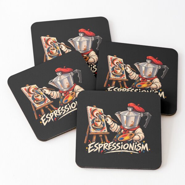 Item preview, Espressionism - Funny Moka Pot Coffee Painter Artist Pun designed and sold by DogLord.