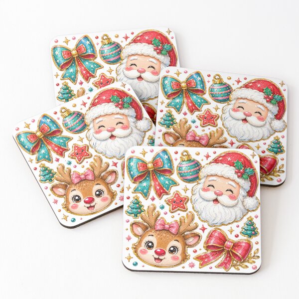 Item preview, Merry Christmas Santa Reindeer Holiday Lights designed and sold by DYAFLK.