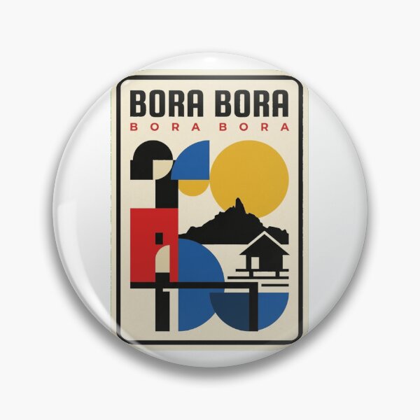 Item preview, Retro Bora Bora Bauhaus Geometric Skyline designed and sold by k3rstman1.
