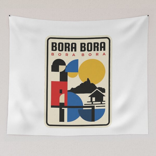Item preview, Retro Bora Bora Bauhaus Geometric Skyline designed and sold by k3rstman1.