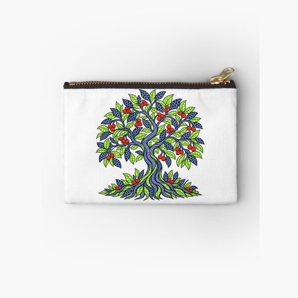 Item preview, Blue and Green Berry Tree – Vibrant Botanical Folk Art designed and sold by Awarrie.