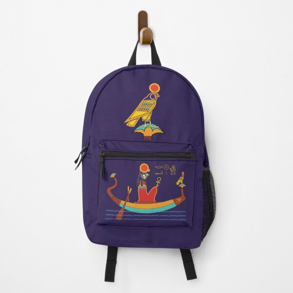 Item preview, The ancient Egyptian god Re on his solar barque, dark purple background. designed and sold by yuretzius.