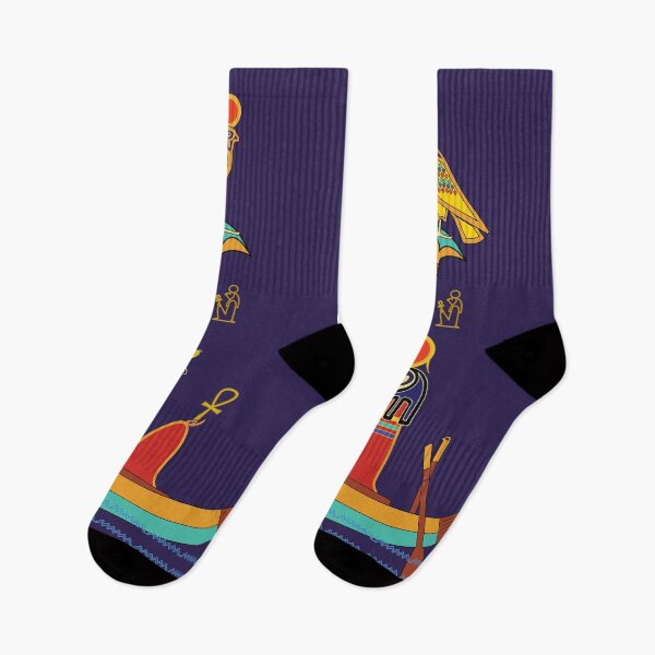 Item preview, The ancient Egyptian god Re on his solar barque, dark purple background. designed and sold by yuretzius.