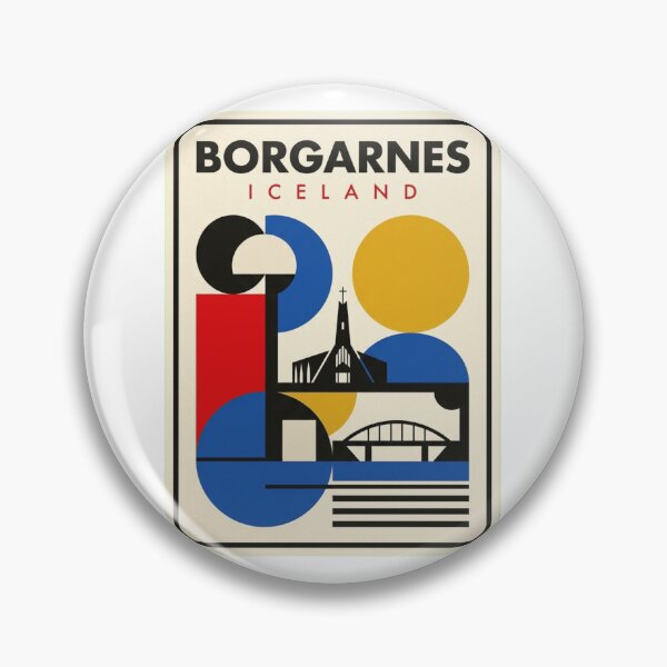 Item preview, Retro Borgarnes Bauhaus Geometric Skyline designed and sold by k3rstman1.