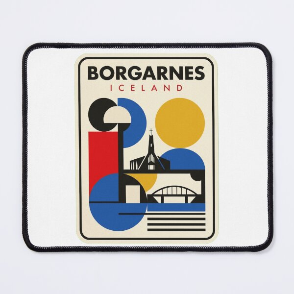 Item preview, Retro Borgarnes Bauhaus Geometric Skyline designed and sold by k3rstman1.