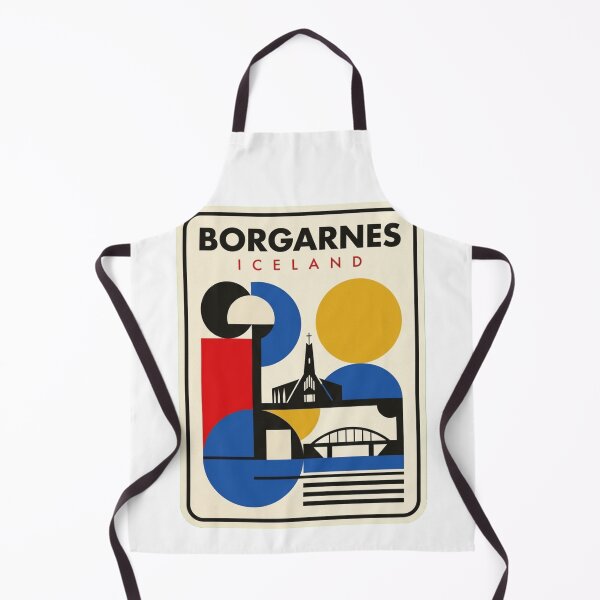 Item preview, Retro Borgarnes Bauhaus Geometric Skyline designed and sold by k3rstman1.