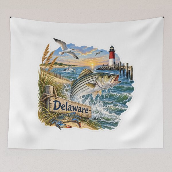 Item preview, Delaware Hunting & Fishing designed and sold by Whimspired By Paxx.