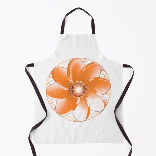 Item preview, 3D Glowing Orange Floral Mandala on Dark designed and sold by MinimalAurashop.