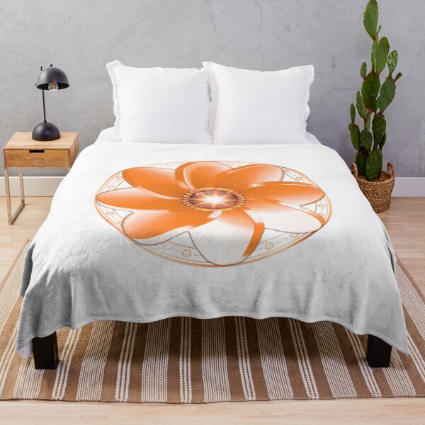 Item preview, 3D Glowing Orange Floral Mandala on Dark designed and sold by MinimalAurashop.