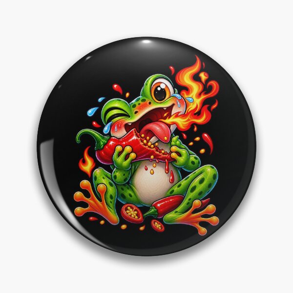Item preview, Funny Frog Eating Hot Pepper designed and sold by JKDJ.