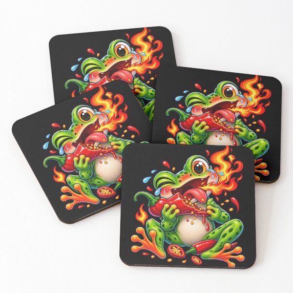 Item preview, Funny Frog Eating Hot Pepper designed and sold by JKDJ.