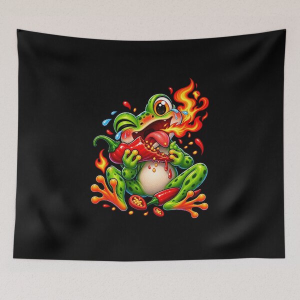 Item preview, Funny Frog Eating Hot Pepper designed and sold by JKDJ.