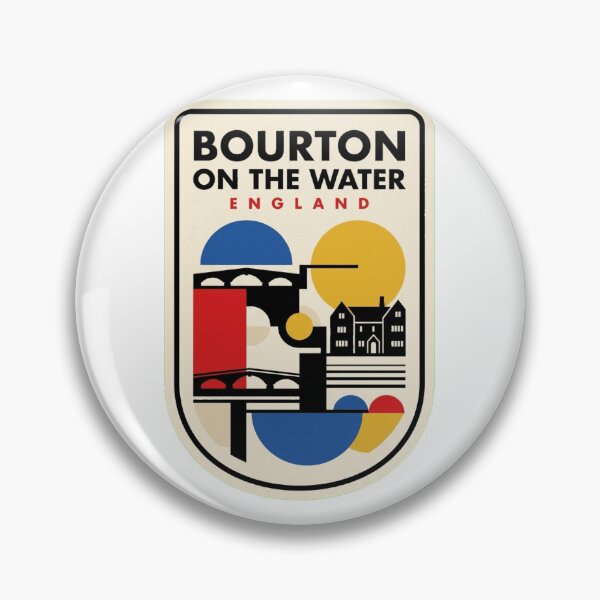 Item preview, Retro Bourton On The Water Bauhaus Geometric Skyline designed and sold by k3rstman1.