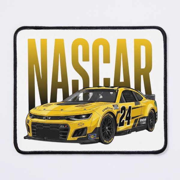 Item preview, Chevrolet Camaro ZL1 NASCAR Cup Series Yellow Racing Car Vector Art designed and sold by Motorline44.