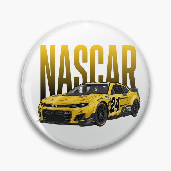 Item preview, Chevrolet Camaro ZL1 NASCAR Cup Series Yellow Racing Car Vector Art designed and sold by Motorline44.