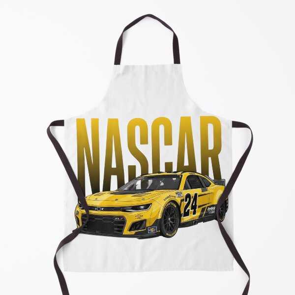 Item preview, Chevrolet Camaro ZL1 NASCAR Cup Series Yellow Racing Car Vector Art designed and sold by Motorline44.