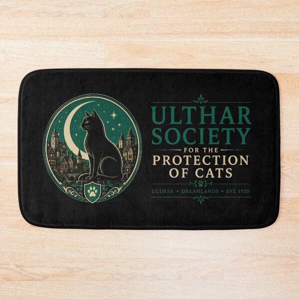 Item preview, Ulthar Society for the Protection of Cats | Lovecraft Vintage Cat Emblem designed and sold by Extravanganzza.